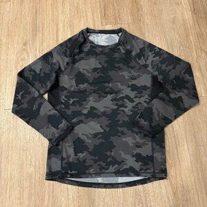 ALL IN MOTION Men's Long Sleeve Athletic Workout Shirt - Size L - Black/Grey